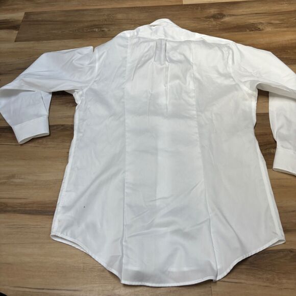 Lands' End Shirt Mens Medium White Cotton Button Down - Picture 8 of 8